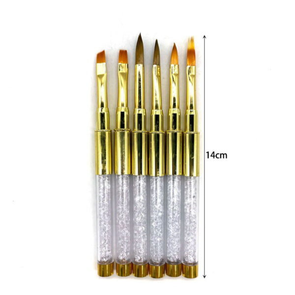 Σετ πινέλα νυχιών 6τμχ - Nail brushes 6pcs