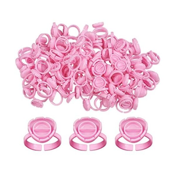 Δαχτυλίδι/ θήκη για κόλλα βλεφαρίδων 100τμχ - Lash Glue Holder Ring