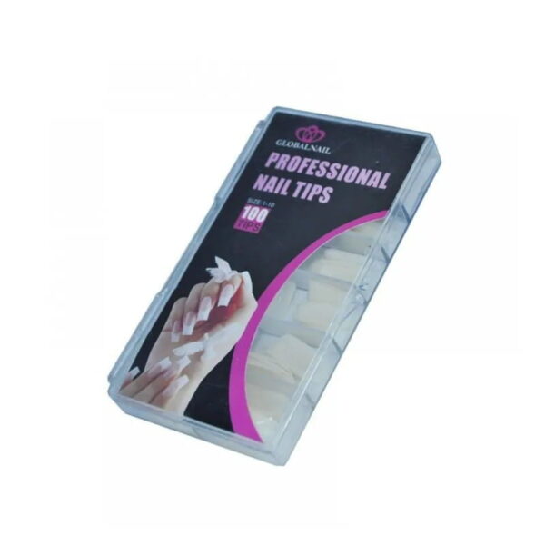 Globalnail Κασετίνα τεχνητά νύχια 100τεμ. - Ψεύτικα νύχια Tips - Professional nail