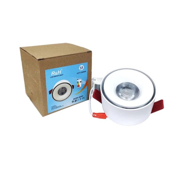 R&H LED λάμπα σποτάκι λευκός φωτισμός 12W 6500K 85-265V - LED Spot Light