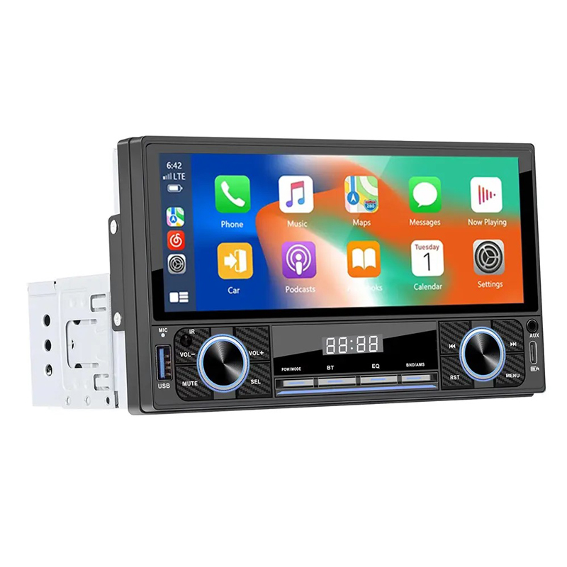 014427-4 PerVoi Οθόνη αυτοκινήτου Ηχοσύστημα Bluetooth USB AUX MP5 FM 6.8″ 12V 60W CTC-6821 - Car 1 Din HD Touch Screen Rearview Function - Image 1