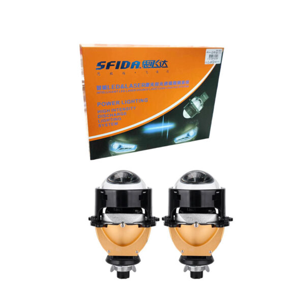 Sfida Στρογγυλοί Προβολείς Αυτοκινήτου Universal 2τμχ LD-06 - LED & Laser Double Light Lens Lighting System