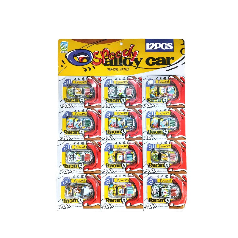 031131 Αγωνιστικά Αυτοκινητάκια σε διάφορα χρώματα 12τμχ - Speedy Alloy Racing Car - Image 1