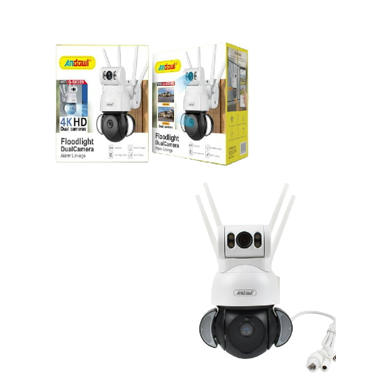 075469-4 Andowl IP Κάμερα Παρακολούθησης Wi-Fi 4K Αδιάβροχη με Αμφίδρομη Επικοινωνία Q-SX920 - Foodlight Dual Camera - Image 1
