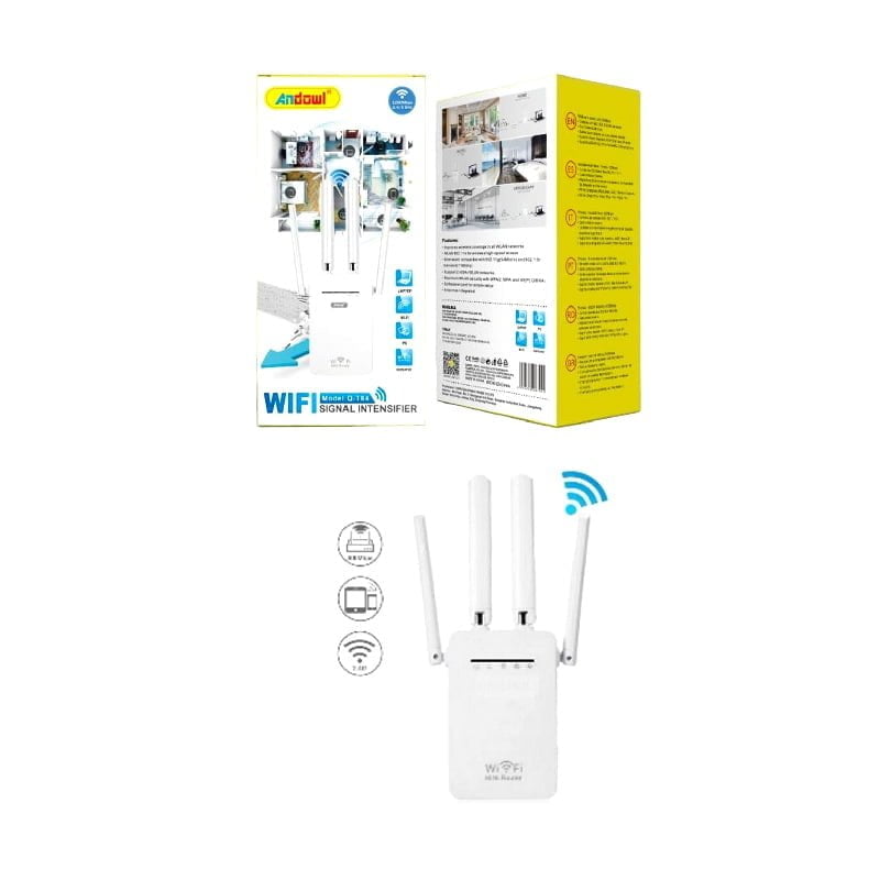 075486 Andowl WiFi Extender Single Band (2.4GHz) 300Mbps Q-T84 - Image 1