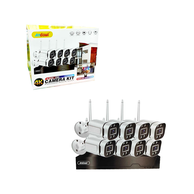 075748-2-1 Andowl Ολοκληρωμένο Σύστημα CCTV με 8 Κάμερες 4K Q-S888 PRO - Camera Kit - Image 1