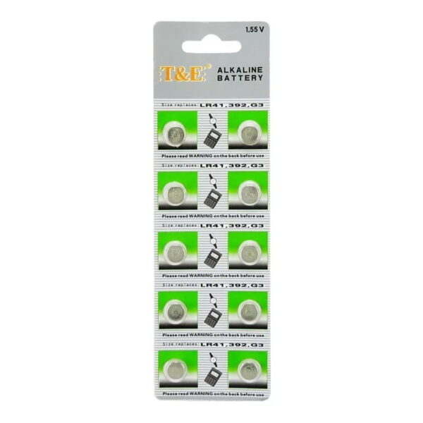 T&E Μπαταρίες αλκαλικές 1.55V LR41.392.G3 - Alkaline battery