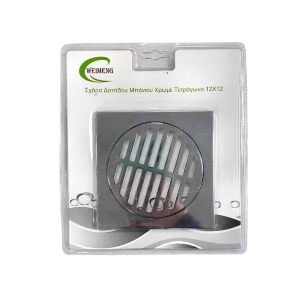 Weimeng Σχάρα Δαπέδου Χρωμέ Τετράγωνο με Μέγεθος 12x12εκ. - Floor rack