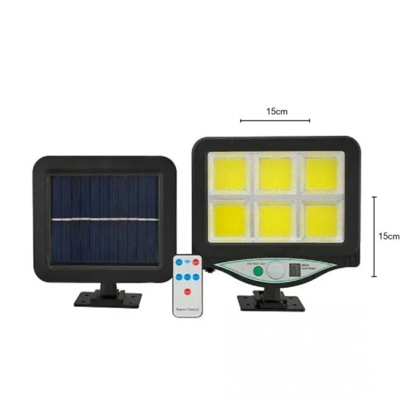 Λαμπτήρας Δρόμου Με Προβολέα Ηλιακού Συλλέκτη BK-128-6COB - Solar sensor light