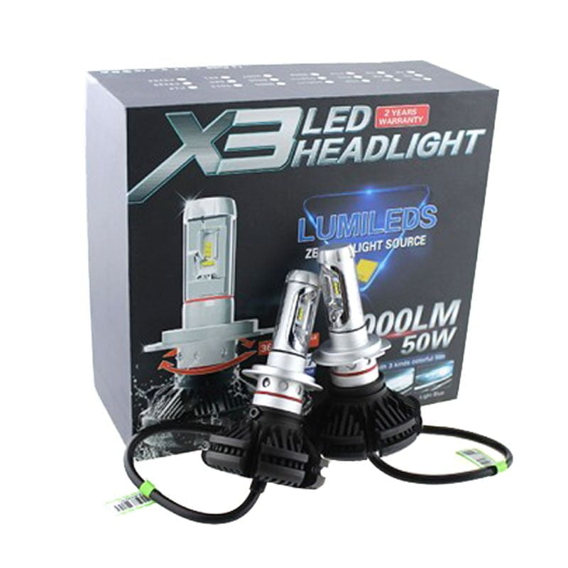 16931-1-led-kit-x3-headlight-h1-h3-h7-h11-6000lm-50w_650-1 Λάμπα αυτοκινήτου H7 Ψυχρό Λευκό - X3 LED HEADLIGHT 6000LM 50W H7 - Image 1