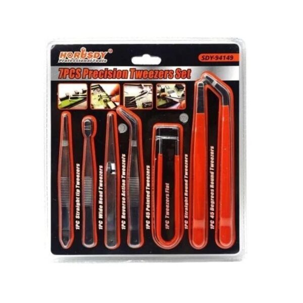HORUSDY Σετ Λαβίδες - Τσιμπιδάκια Ακριβείας 7τμχ SDY-94149 - Precision tweezers set