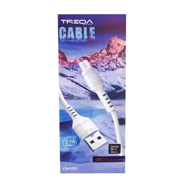 Treqa Καλώδιο κινητού για γρήγορη φόρτιση 1M 3.1A USB Καλώδιο Micro CA-8351 -50°C Freeze proofing - Charging Cable