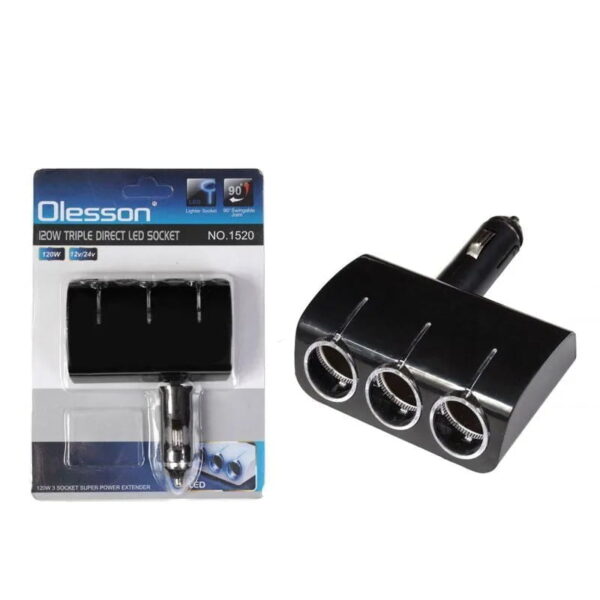 OLESSON φορτιστής 3 θέσεων 120W - Triple direct LED charger NO.1520