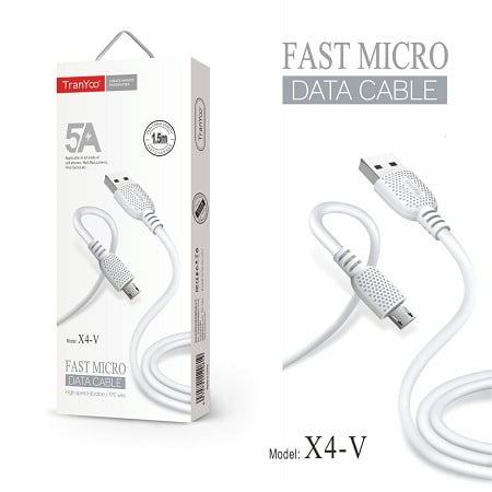 20896 Tranyoo Καλώδιο Γρήγορης Φόρτισης 1.5m 5A 18W X4-V Micro - Micro Fast data cable - Image 1