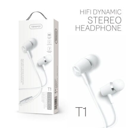 Tranyoo Ενσύρματα ακουστικά T1 HD- Earphones Dynamic stereo Headphone