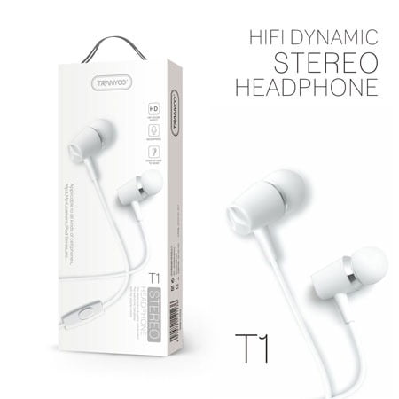 20937 Tranyoo Ενσύρματα ακουστικά T1 HD- Earphones Dynamic stereo Headphone - Image 1
