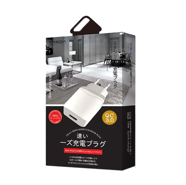 Treqa Φορτιστής κινητού με γρήγορη φόρτιση 18W QC 3.0 CH-611 - 18W Quick charge