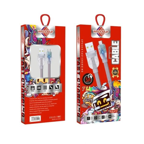 Wisdomup Καλώδια δεδομένων Type-C SJX-07T 3A 7Light - Data cables