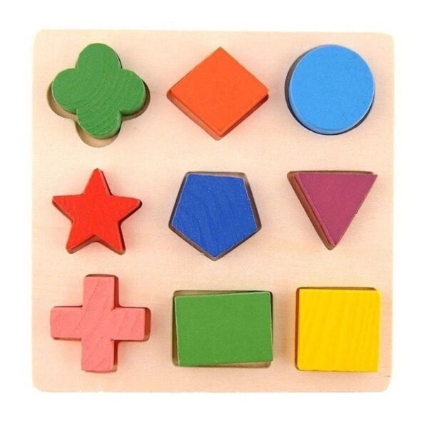 Ξύλινο Παιδικό Παζλ με Γεωμετρικά Σχήματα - Kids puzzle