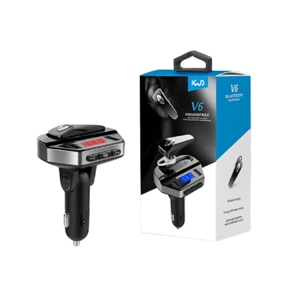 Φορτιστής Αυτοκινήτου Bluetooth με Ακουστικό V6 BT - Handsfree Car Kit FM