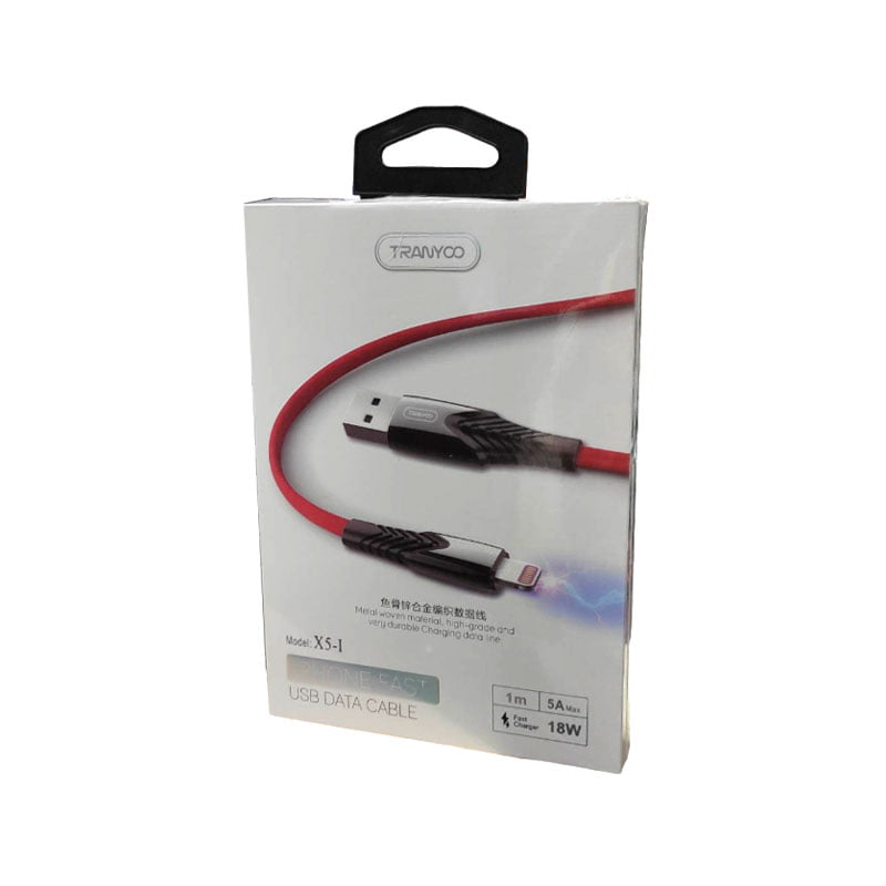 72020 Tranyoo Καλώδιο δεδομένων lighting IOS 18W 5A 1m X5-l - Fast charger cable - Image 1