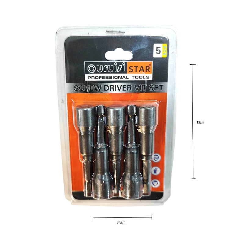 78063 Uruisi Σετ καρυδάκια μαγνητικά 8x65mm - Screw driver vit set - Image 1