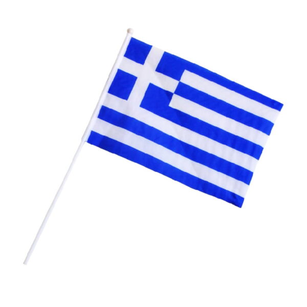 Ελληνική σημαία με πλαστικό κοντάρι 60cm  - Greek flag