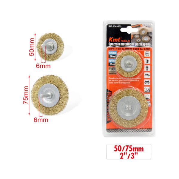 KMT Tools Συρματόβουρτσα Δισκοειδής 50mm 75mm - Drill Brush