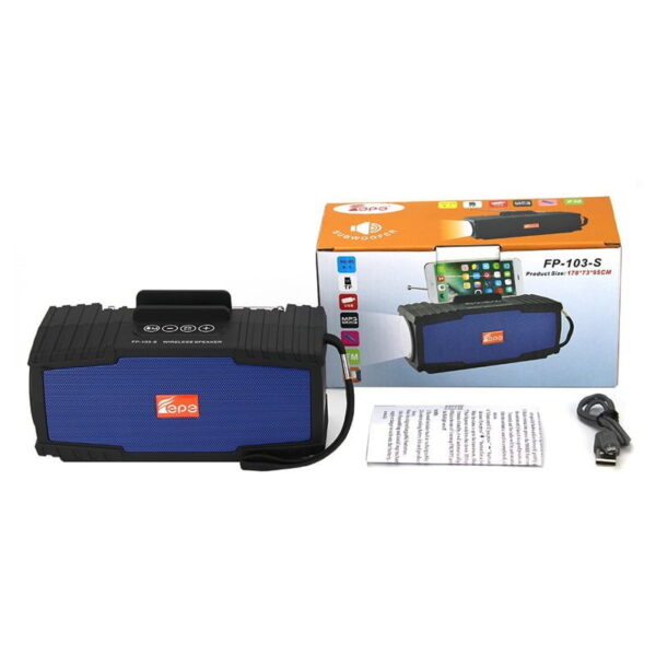 Fepe Ηλιακό Επαναφορτιζόμενο Φορητό Ηχείο με Φακό FP-103-S - Radio
