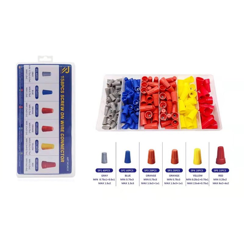 IMG_6869 Rchang Συστροφή στους ηλεκτρικούς συνδετήρες καλωδίων με τις συνδέσεις καρυδιών - Βύσμα καλωδίου 158τεμ. W14610 - Image 1