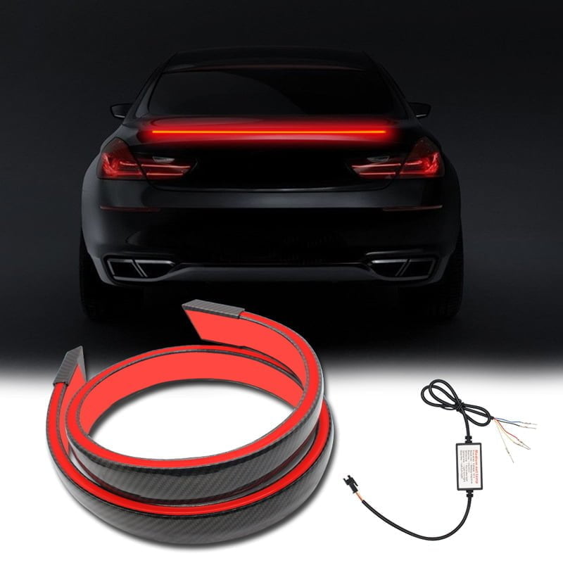 Universal-LED-Rear-Spoiler-Lip-Kit-for-Car-Trunk-1 Αυτοκόλλητη ταινία LED φώτα αυτοκινήτου 1.2m 12V 14W - Car trunk tail night - Image 1