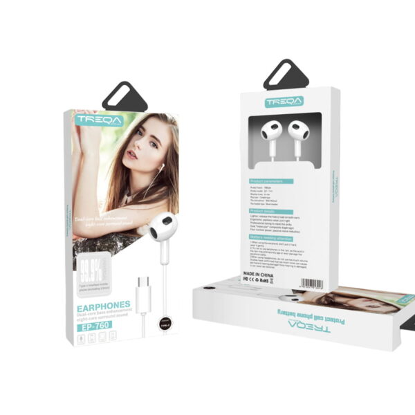 Treqa Ενσύρματα Ακουστικά type-C EP-760 - Earphones