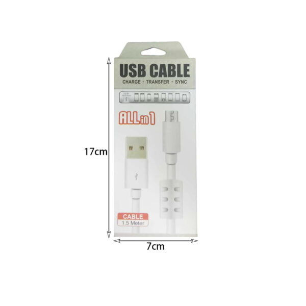 Καλώδιο δεδομένων USB σε Micro USB 1.5m - Data cable USB to Micro USB 1.5m