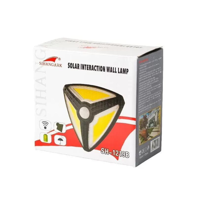 z693125 Sihangark Ηλιακό Επιτοίχιο Φωτιστικό LED Με Ανιχνευτή Κίνηση SH-1219B – Solar Interaction Wall Lamp - Image 1