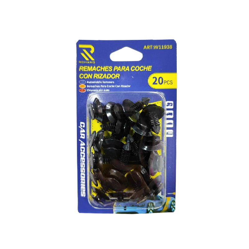 z696162 Rchang Πλαστικά Κλιπ ταπετσαρίας αυτοκινήτου 20τεμ W11938 - Plastic Car Upholstery Clips - Image 1