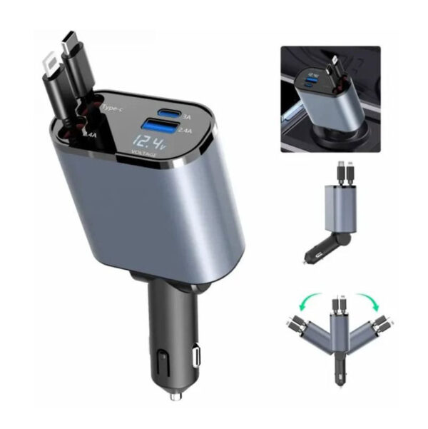 Treqa Φορτιστής Αυτοκινήτου 139W για Type-C και iOS CC-329 - 2in1 Car Charger