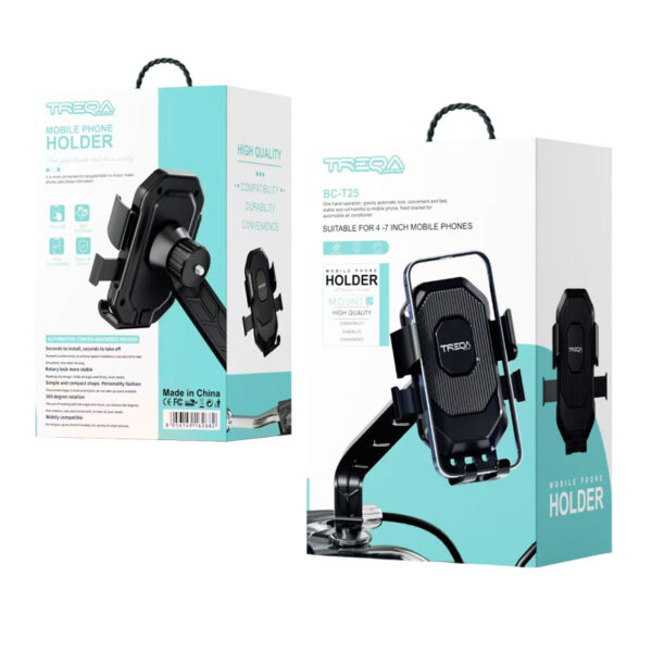 Treqa Βάση Κινητού Μοτοσικλέτας/ Ποδηλάτου με Ρυθμιζόμενα Άγκιστρα BC-T25 - Phone Holder