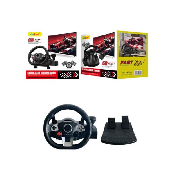 Andowl G8 Τιμονιέρα με Μοχλό Ταχυτήτων και Πετάλια για PC/PS2/PS3/Xboxone/Xbox360 - Racing Game Steering Wheel