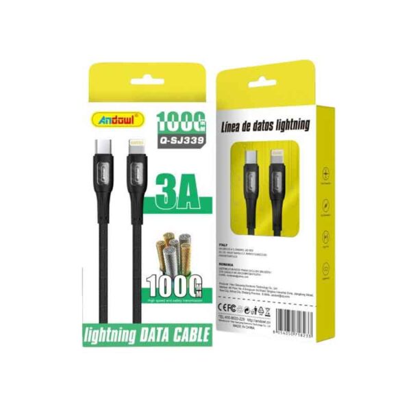 Andowl Καλώδιο δεδομένων Type-c σε Lightning 5Α Q-SJ339 - Data Cable