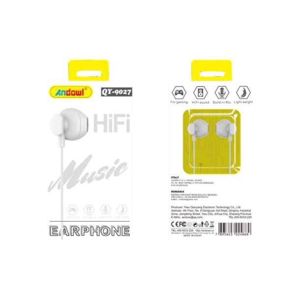 Andowl Ενσύρματα Ακουστικά με AUX 3.5mm QY-9027 - Earphone