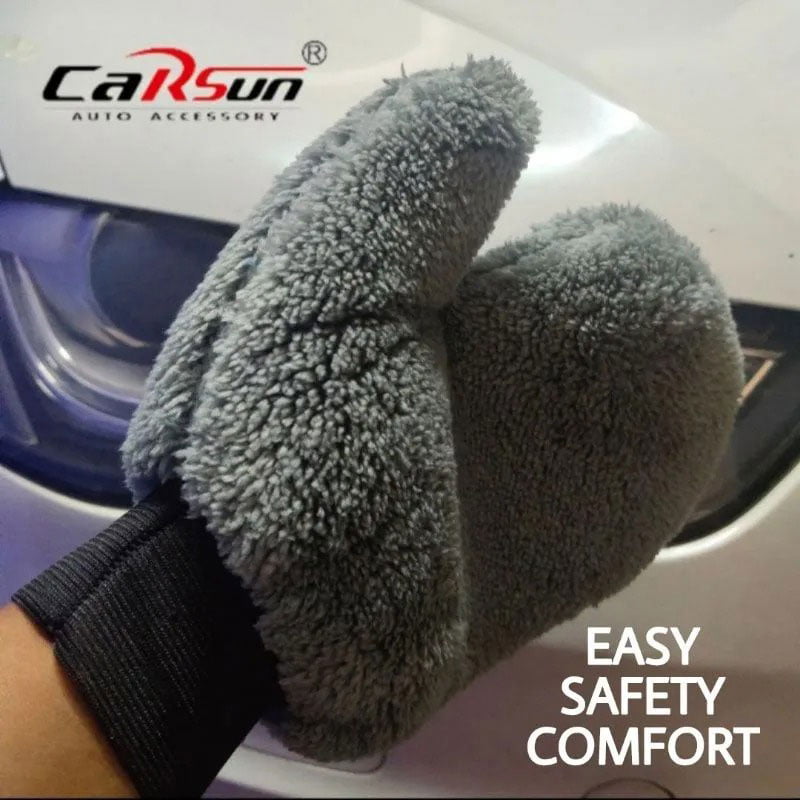 z691506 Carsun Γάντι- σφουγγάρι μικροϊνών για καθαρισμό C2668 - Car wash sponge - Image 1