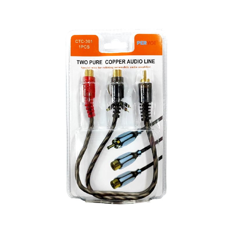 1014583 PerVoi Καλώδιο Υ (Υψιλον ) 1 RCA Αρσενικο - 2 RCA Θηλυκά CTC-301 - Two pure copper audio line - Image 1