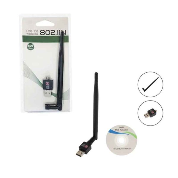 Αντάπτορας δικτύου USB 2.0 Wireless 802.11N με εξωτερική κεραία 600Mbps - USB wireless 1200Mbps