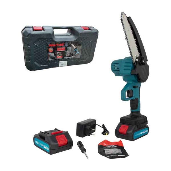 Επαναφορτιζόμενο ηλεκτρικό πριόνι χειρός 48V με δύο μπαταρίες 8" - Αλυσοπρίονο - Chainsaw