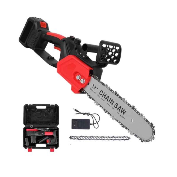Bisutime Επαναφορτιζόμενο ηλεκτρικό πριόνι χειρός 12" 21V 68V 1200W- Αλυσοπρίονο - Chainsaw