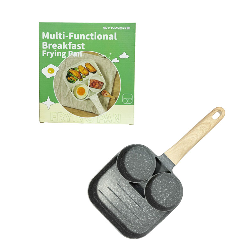 0248015-2 Synamore Τηγάνι Με 3 Θέσεις 17x17cm - Multi-Functional Breakfast Frying Pan - Image 1