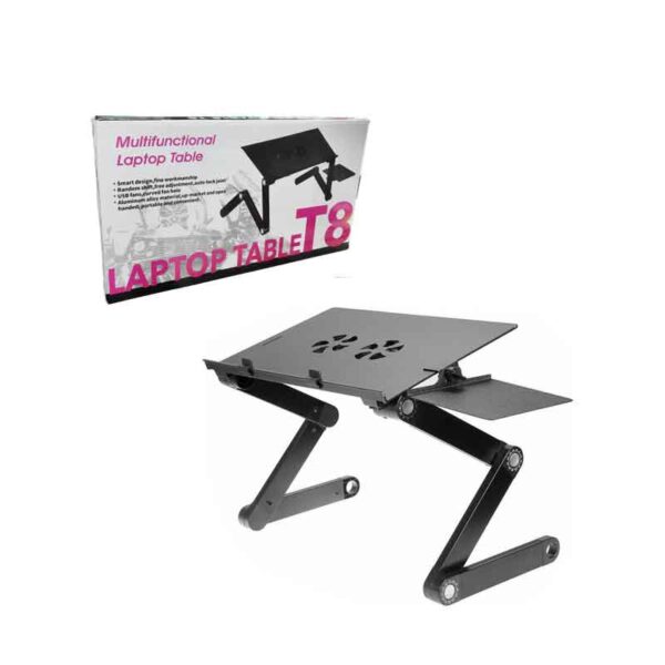 Πτυσσόμενο Τραπεζάκι για Laptop με 2 Ανεμιστήρες T8 - Smart Foldable Laptop Table