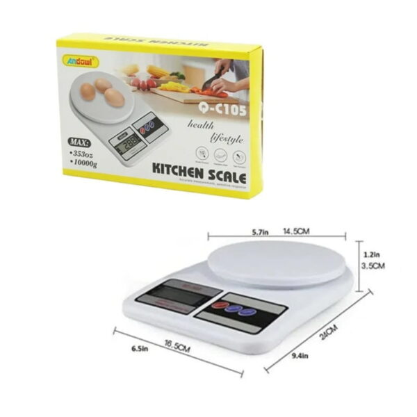 Andowl Ψηφιακή Ζυγαριά Κουζίνας 1gr/10kg Q-C105 - Kitchen Cale