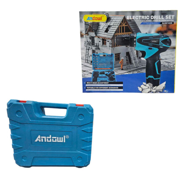 Andowl Κρουστικό δραπανοκατσάβιδο με δυο μπαταρίες Q-DZ1029 - Electric Drill Set