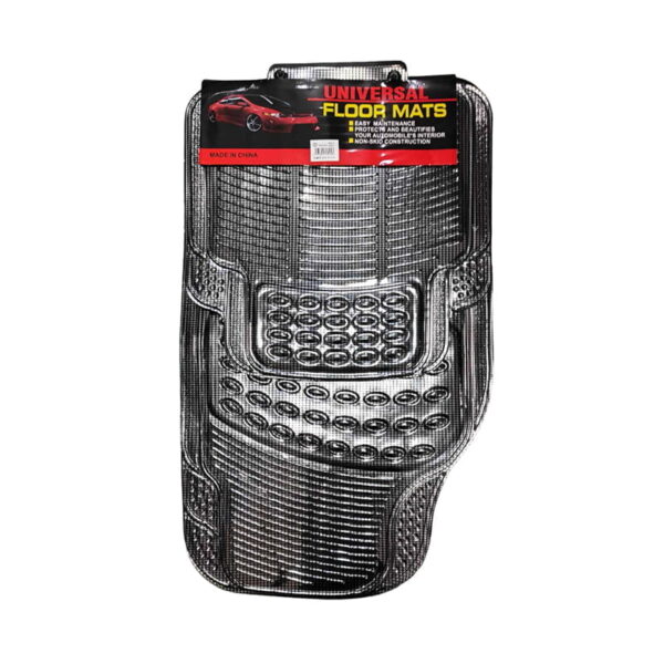 Σετ πατάκια αυτοκινήτου ασημί 4τεμ - Universal Floor Car Mats 4pcs